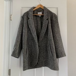 NWT beautiful gray wool coat. Size L